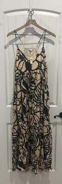 Aerie Floral Print Button-Front Maxi Dress Size Large